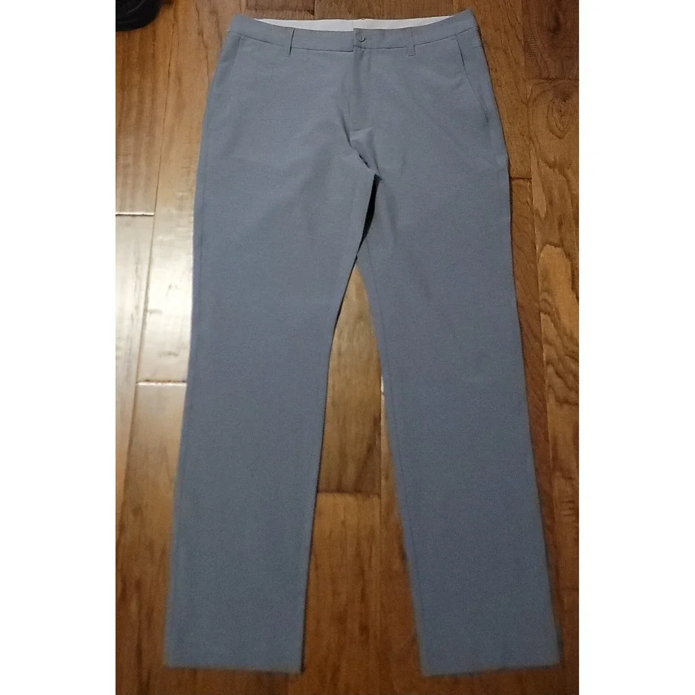 FootJoy Men's Gray Golf Performance Straight Athletic Fit Pants Sz 35x30
